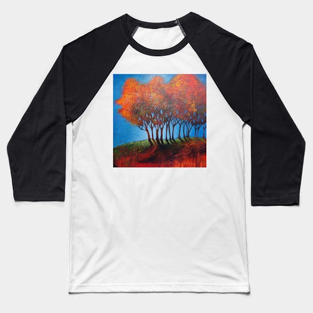 Autumn Evening Baseball T-Shirt by bevhardidge